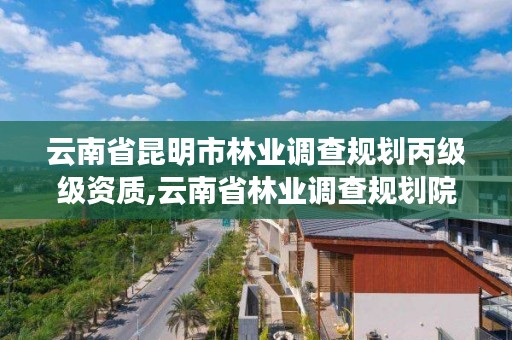 云南省昆明市林业调查规划丙级级资质,云南省林业调查规划院怎么样