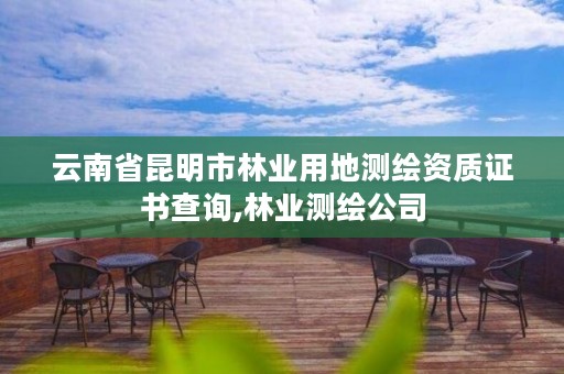 云南省昆明市林业用地测绘资质证书查询,林业测绘公司