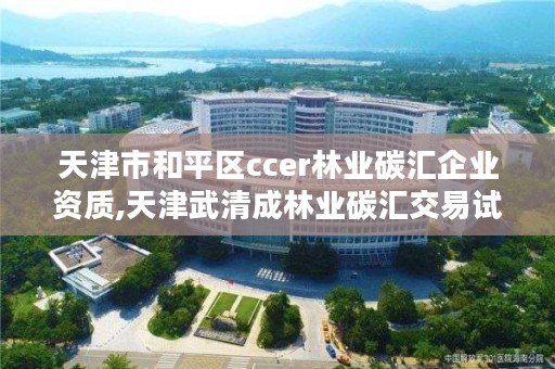 天津市和平区ccer林业碳汇企业资质,天津武清成林业碳汇交易试点