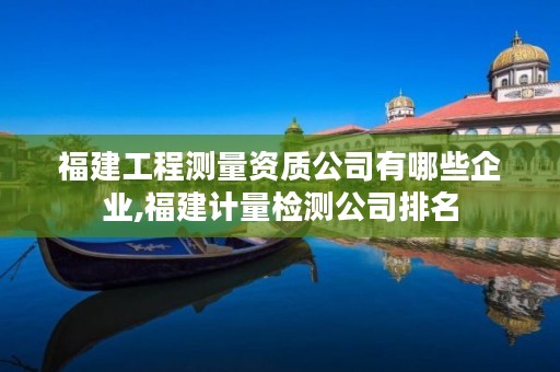 福建工程测量资质公司有哪些企业,福建计量检测公司排名