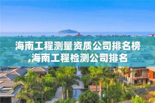 海南工程测量资质公司排名榜,海南工程检测公司排名