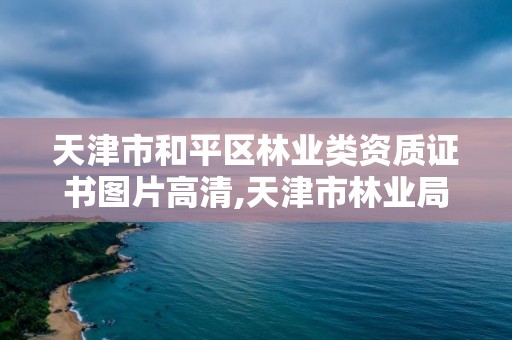 天津市和平区林业类资质证书图片高清,天津市林业局官网招聘