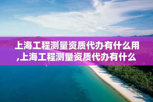 上海工程测量资质代办有什么用,上海工程测量资质代办有什么用途