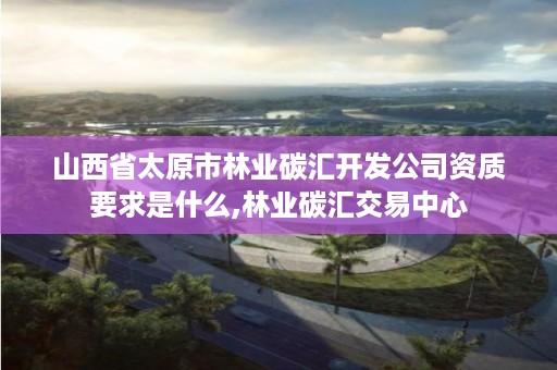 山西省太原市林业碳汇开发公司资质要求是什么,林业碳汇交易中心