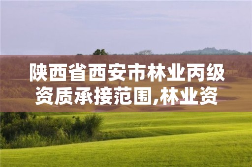 陕西省西安市林业丙级资质承接范围,林业资质证书丙级