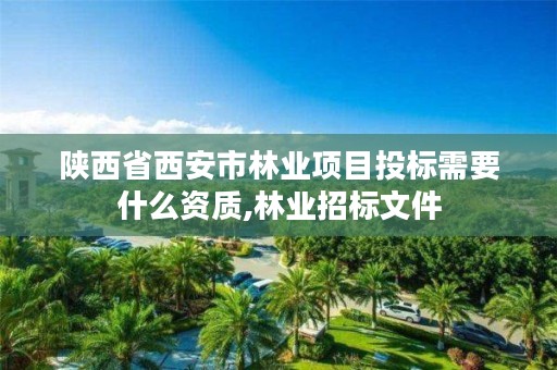 陕西省西安市林业项目投标需要什么资质,林业招标文件