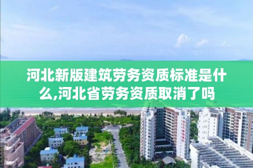 河北新版建筑劳务资质标准是什么,河北省劳务资质取消了吗