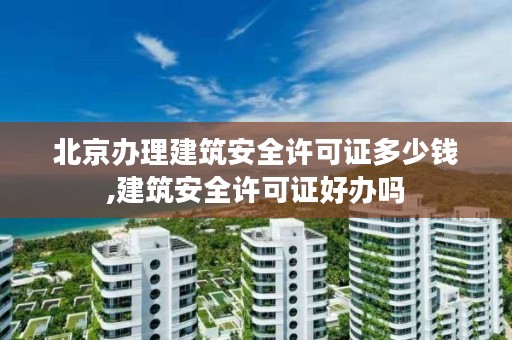 北京办理建筑安全许可证多少钱,建筑安全许可证好办吗