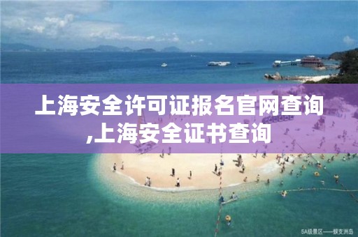 上海安全许可证报名官网查询,上海安全证书查询