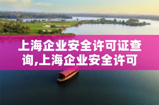 上海企业安全许可证查询,上海企业安全许可证查询网址