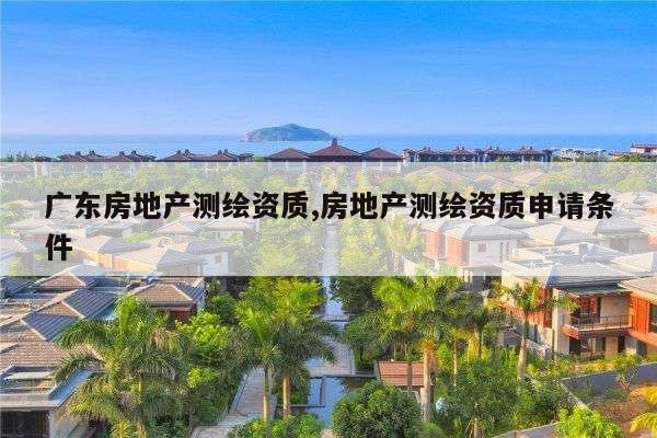 广东房地产测绘资质,房地产测绘资质申请条件