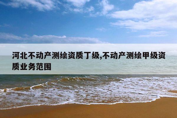 河北不动产测绘资质丁级,不动产测绘甲级资质业务范围